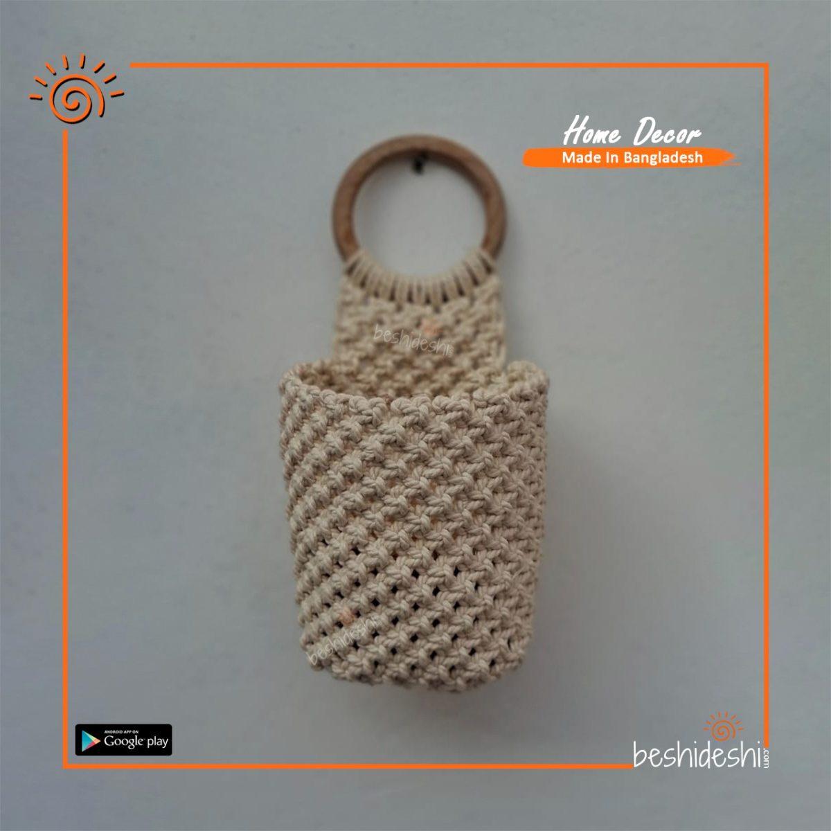 Macramé Wall Hanging Planter Pot