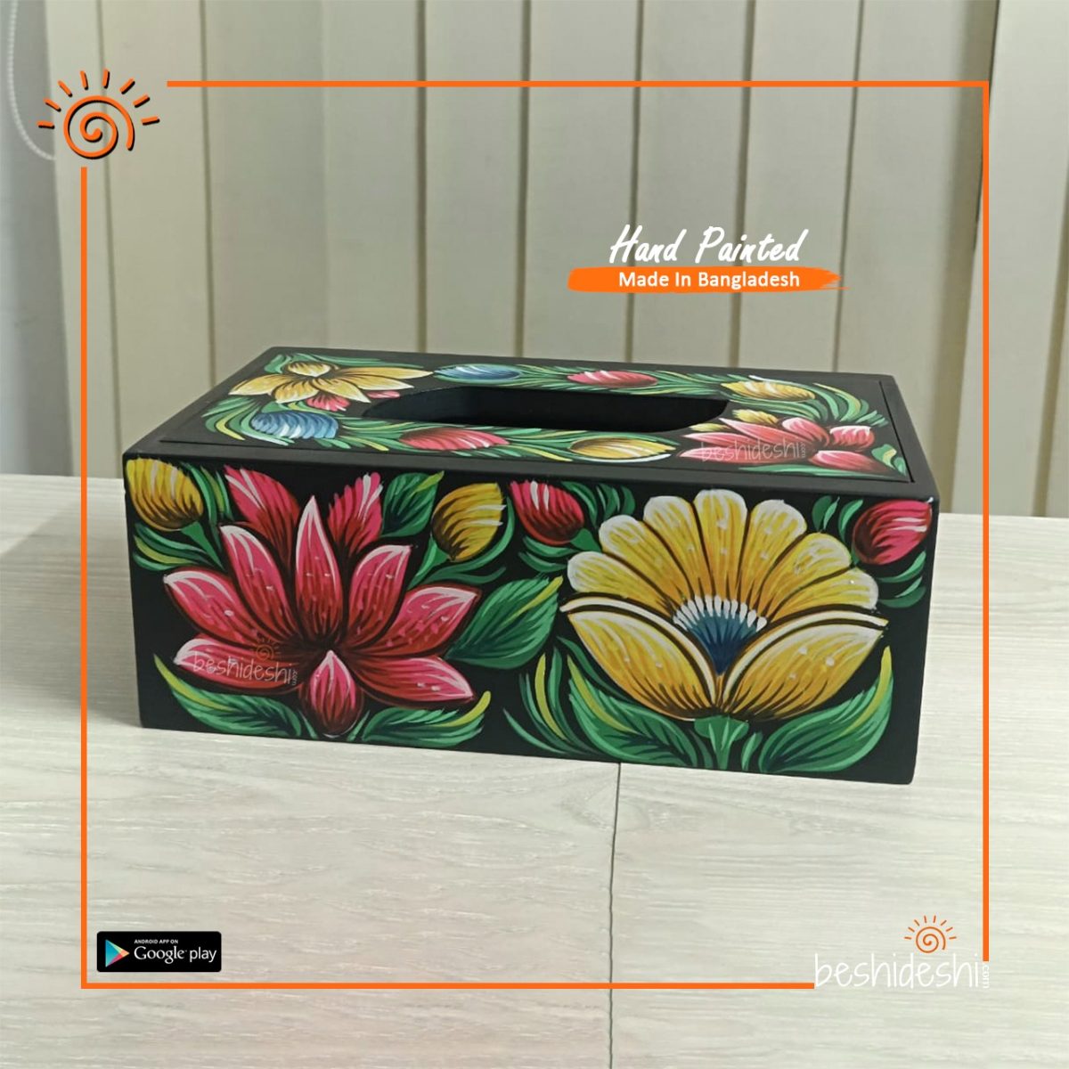 Rickshaw Painted Tissue Box