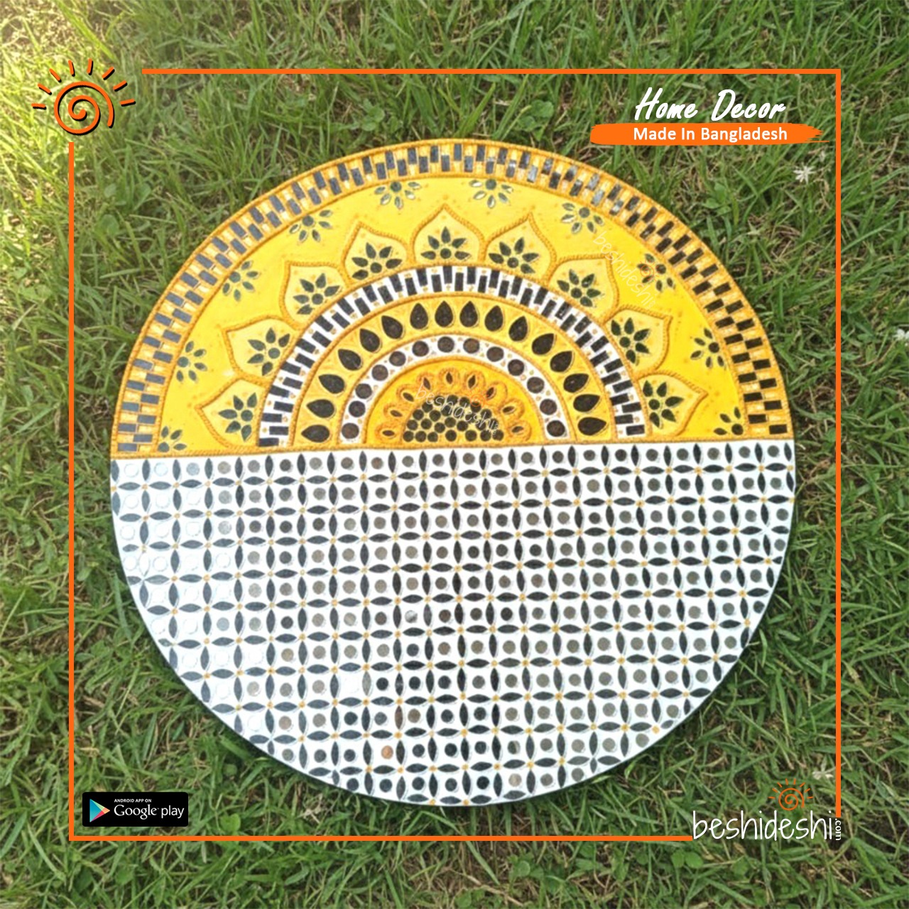 WhatsApp Image 2026-01-15 at 3.34.05 PM "Rodela Noksha" Mirror Work Wall Hanging