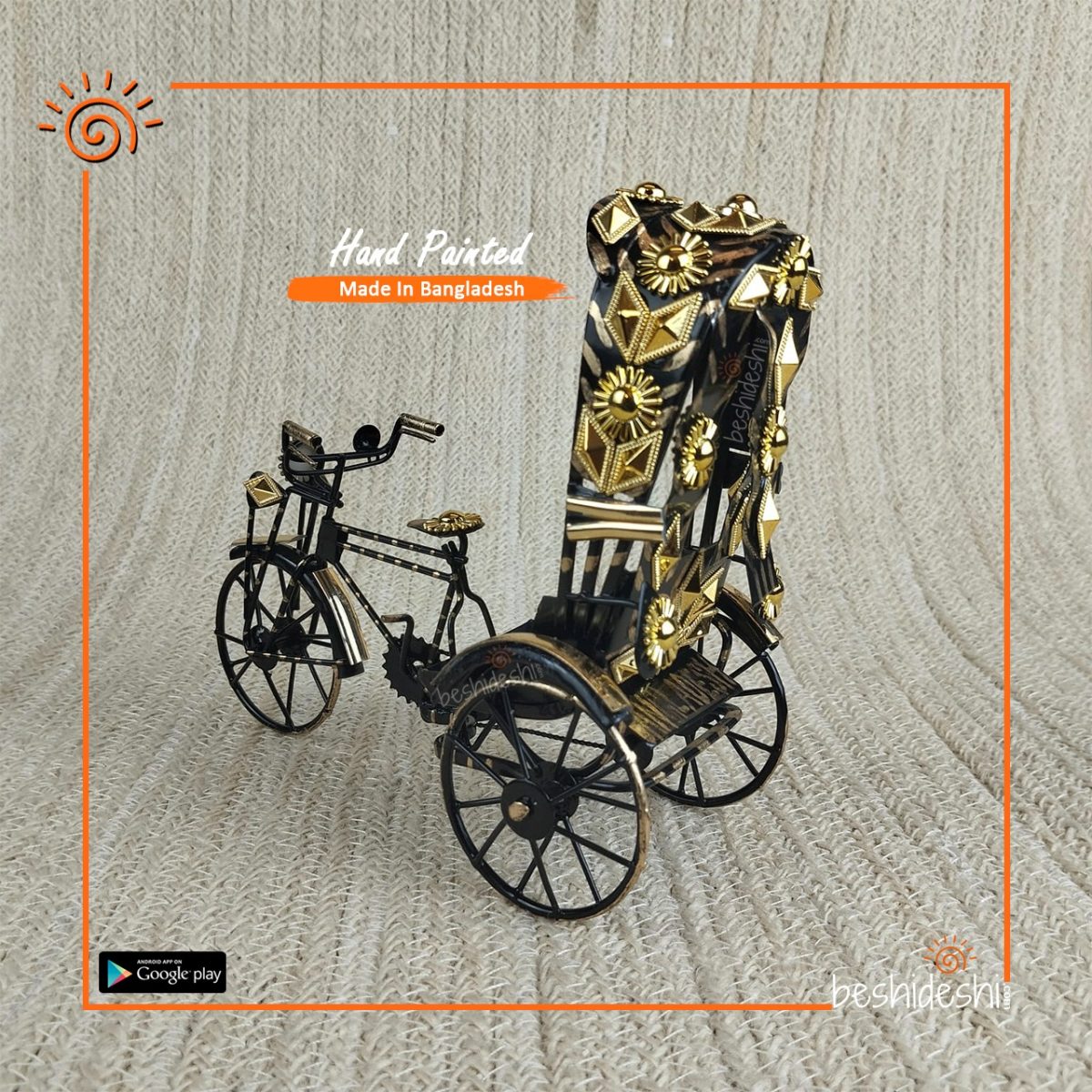 Hand Painted Miniature Rickshaw