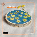 Hand Painted Wood Slice Coaster