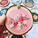 Hand Painted Wood Slice Coaster