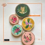 Hand Painted Wood Slice Coaster