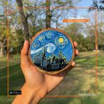 Hand Painted Wood Slice Coaster