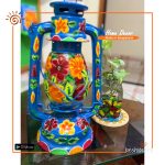 Hand Painted Hurricane Lamp
