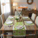 Aesthetic Print Cotton Table Runner Set