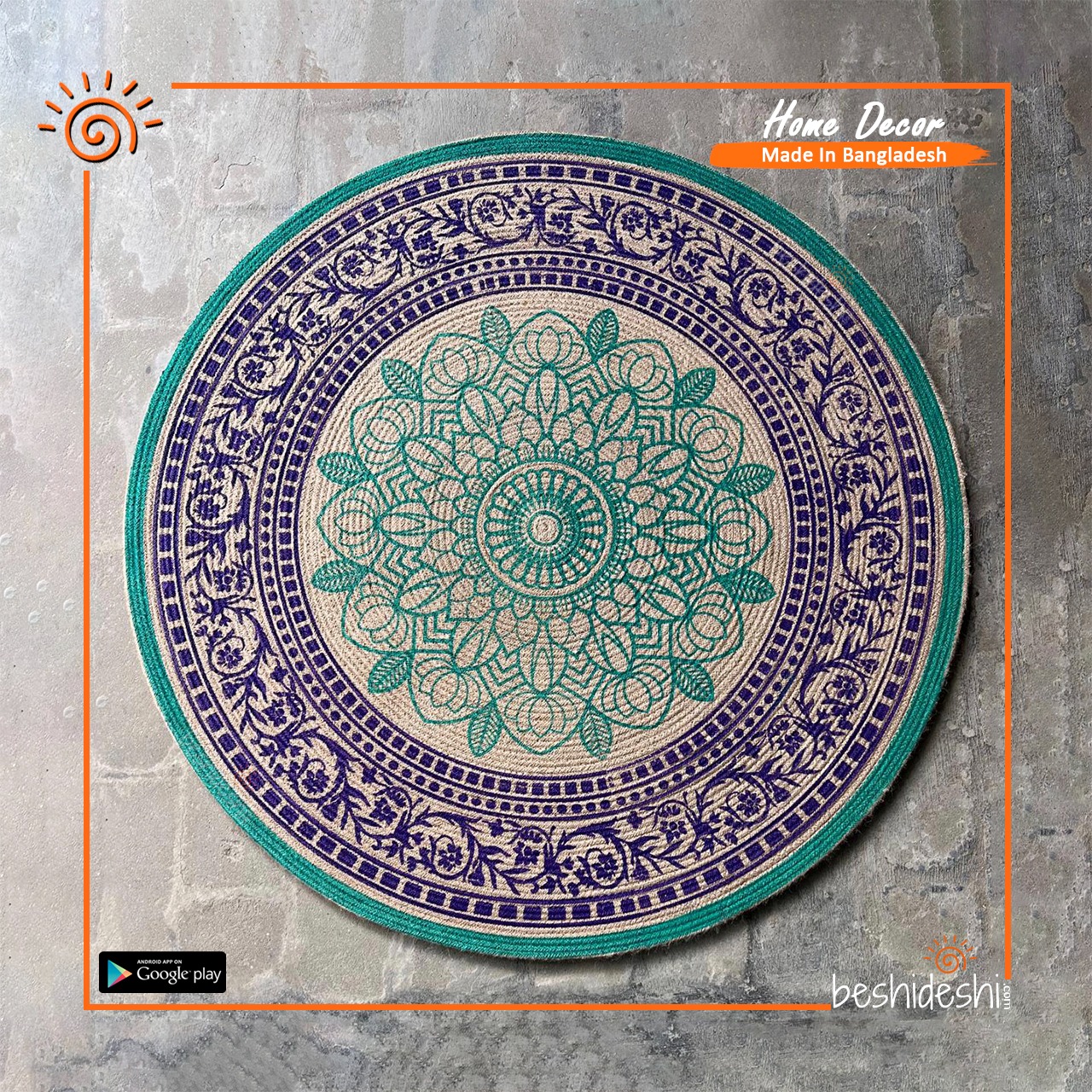 WhatsApp Image 2026-03-10 at 2.04.40 PM Bohemian Mandala Jute Rug