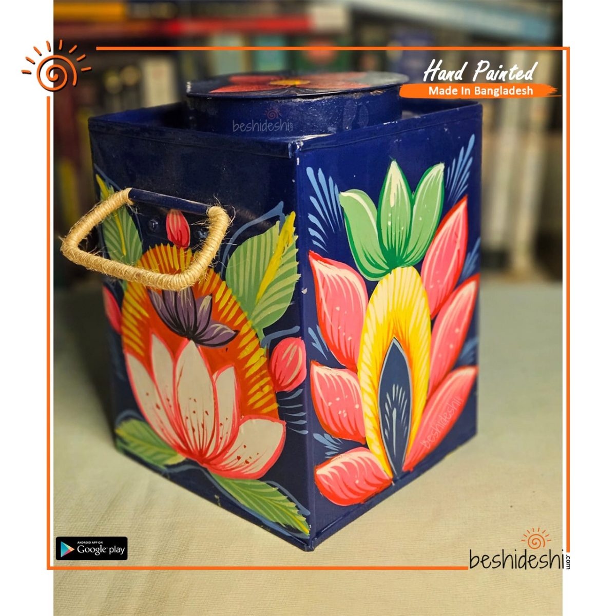 Rickshaw Painted Murir Tin (Small)