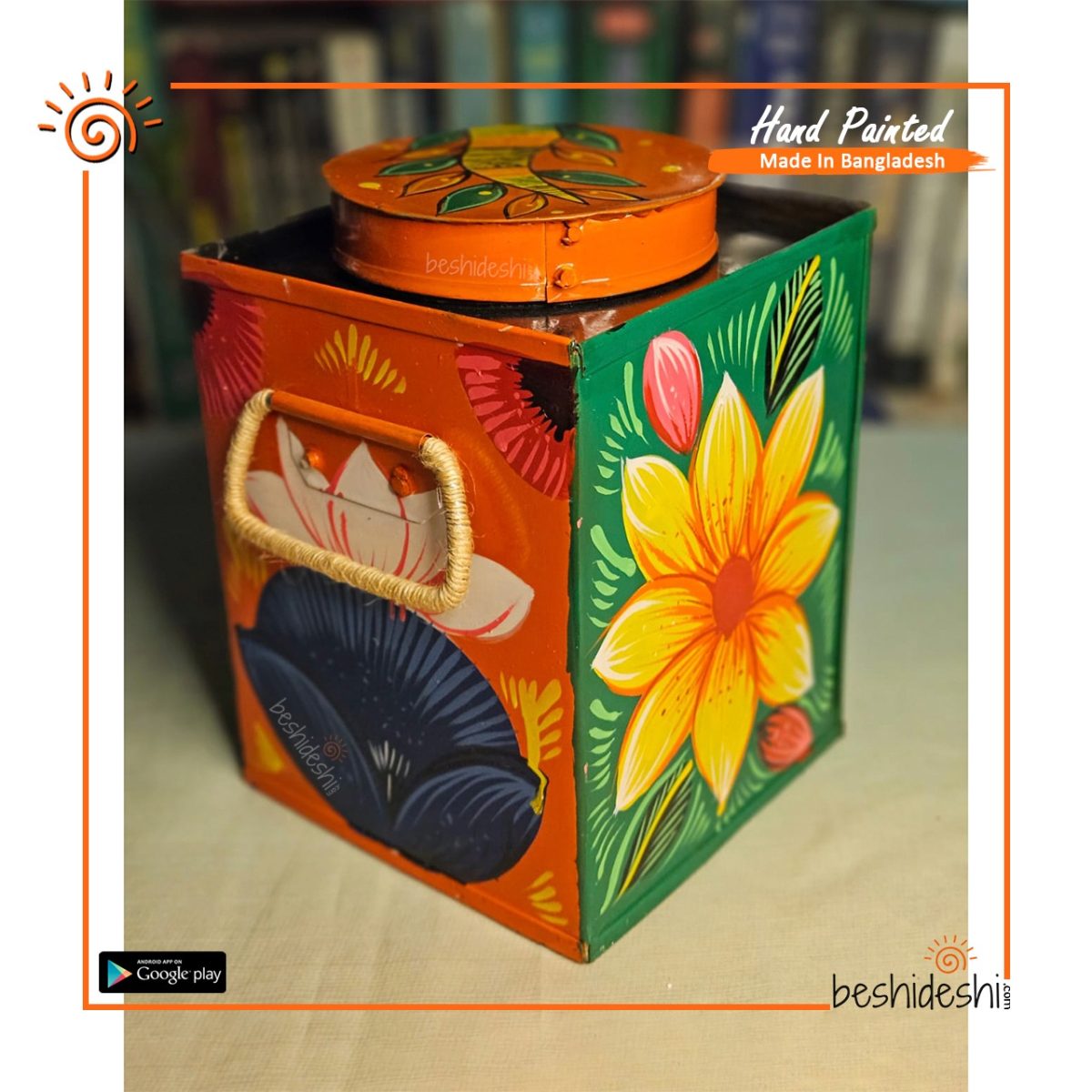 Rickshaw Painted Murir Tin (Small)