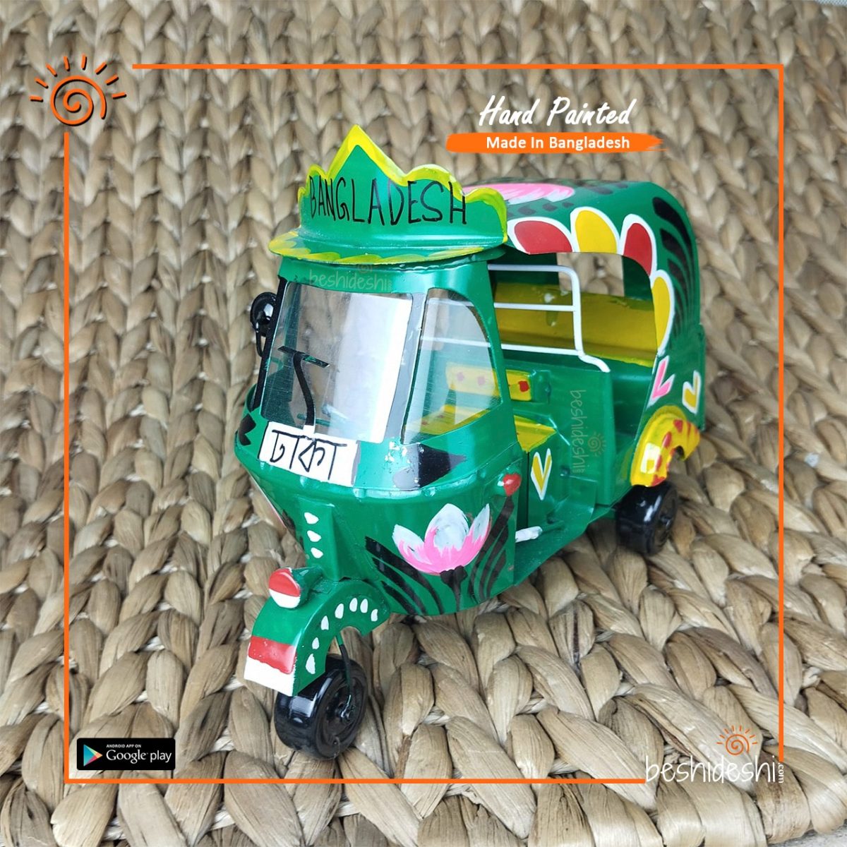 Hand Painted Miniature Baby Taxi