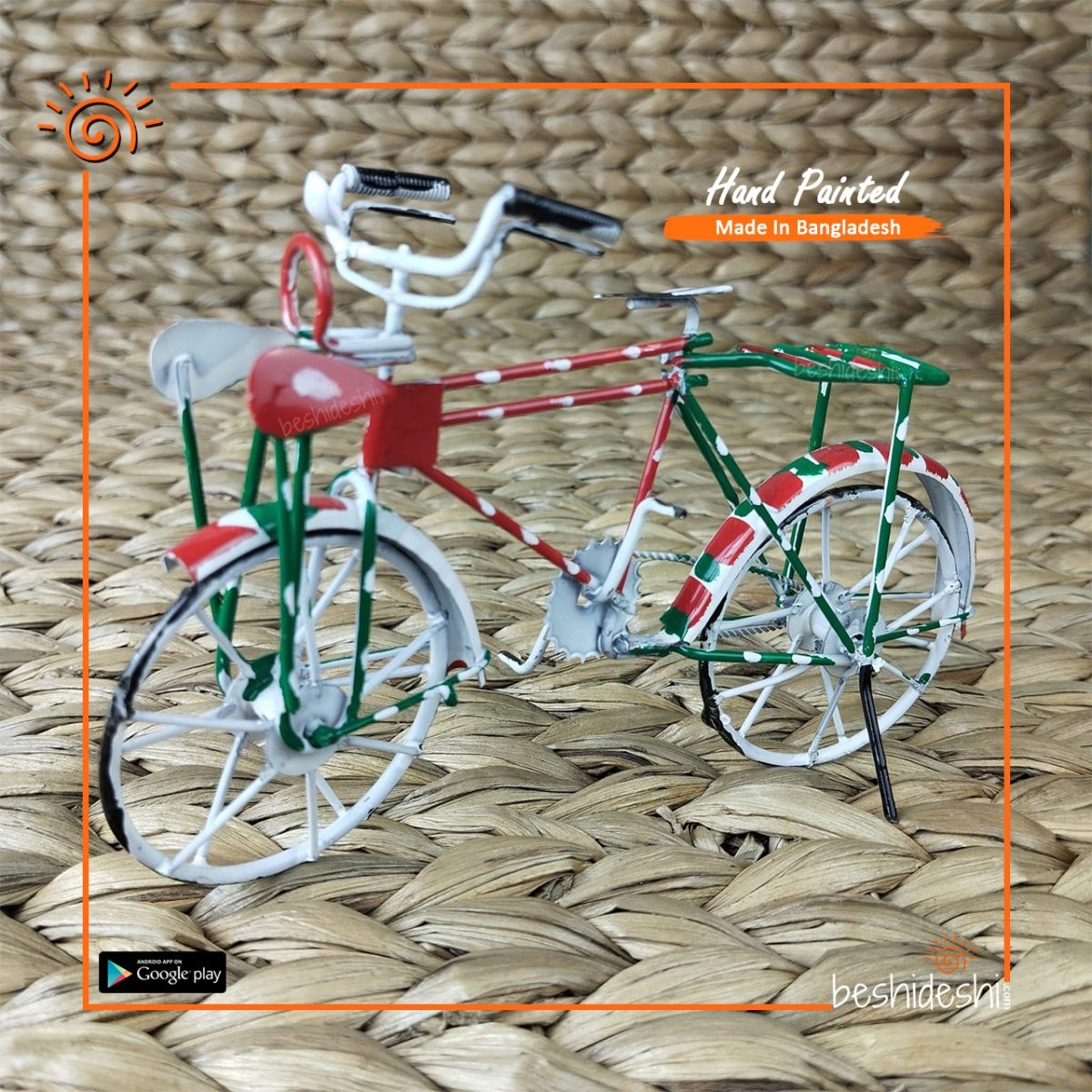 Hand Painted Miniature Cycle