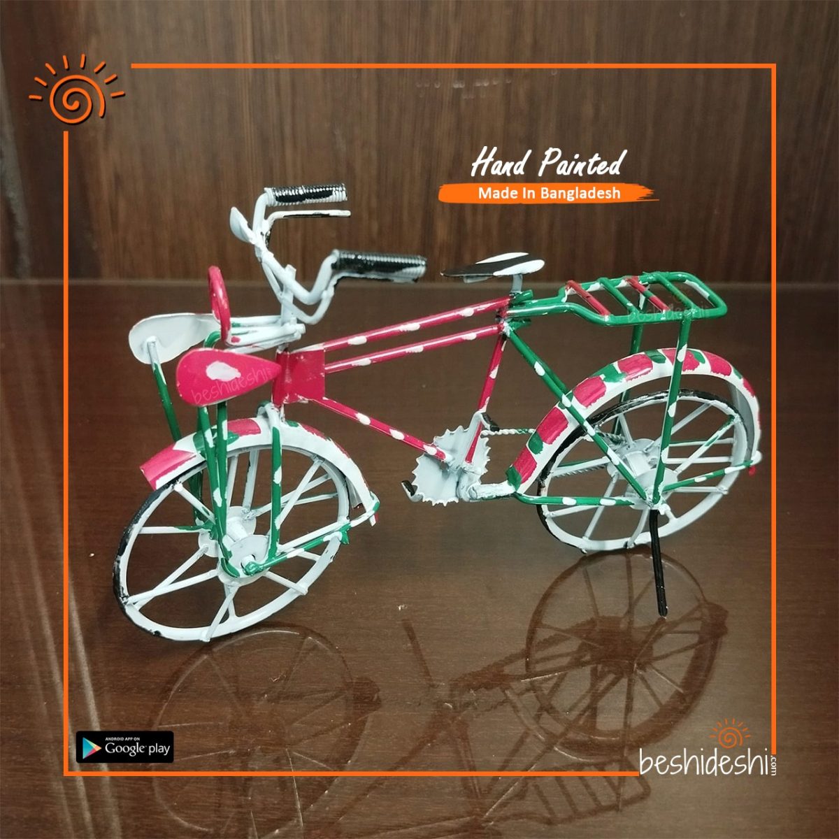 Hand Painted Miniature Cycle