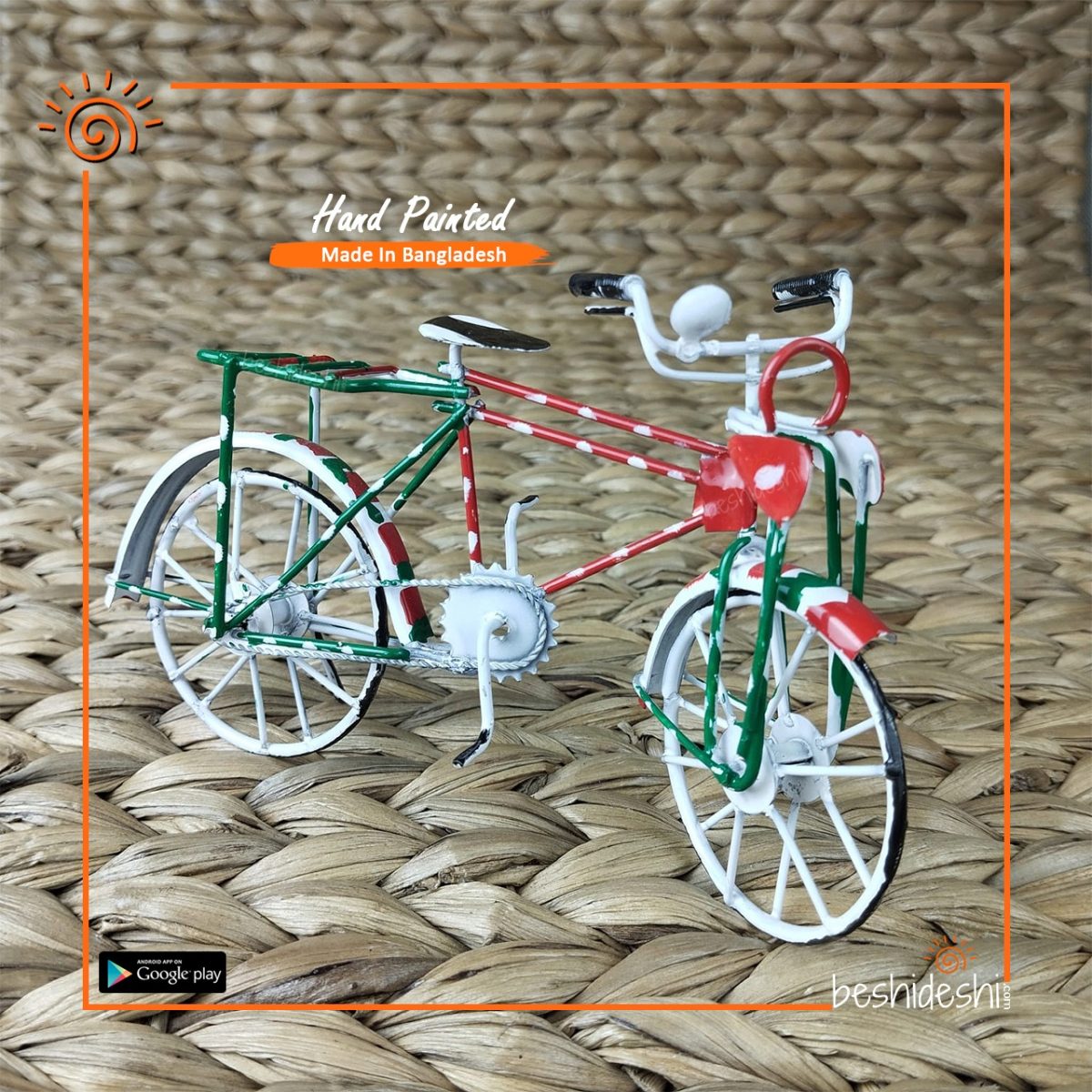 Hand Painted Miniature Cycle