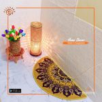 Printed Half Moon Jute Door Mat