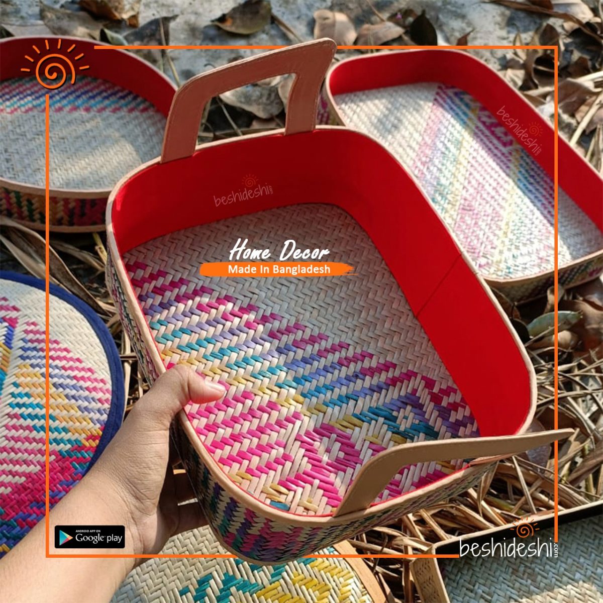 Rectangle Shitolpati Tray