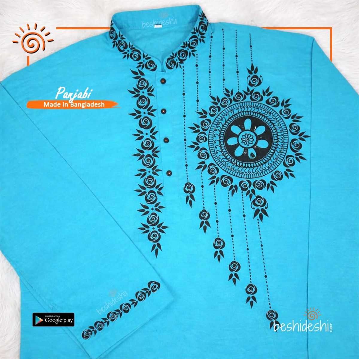 Hand Painted Men's Panjabi