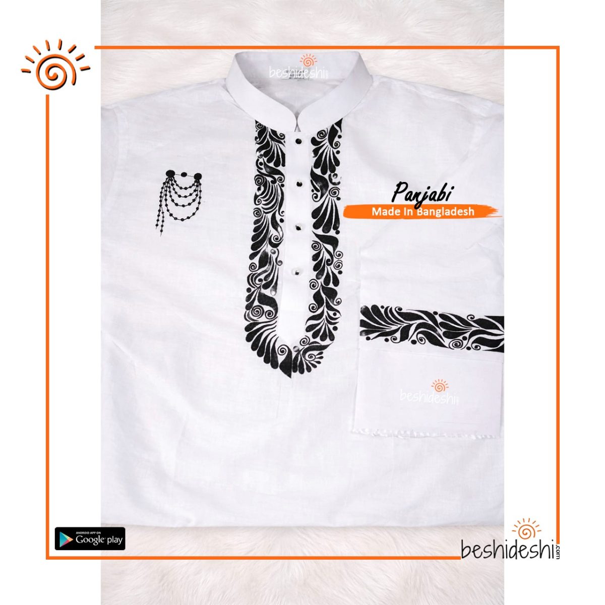 Hand Painted Men's Panjabi