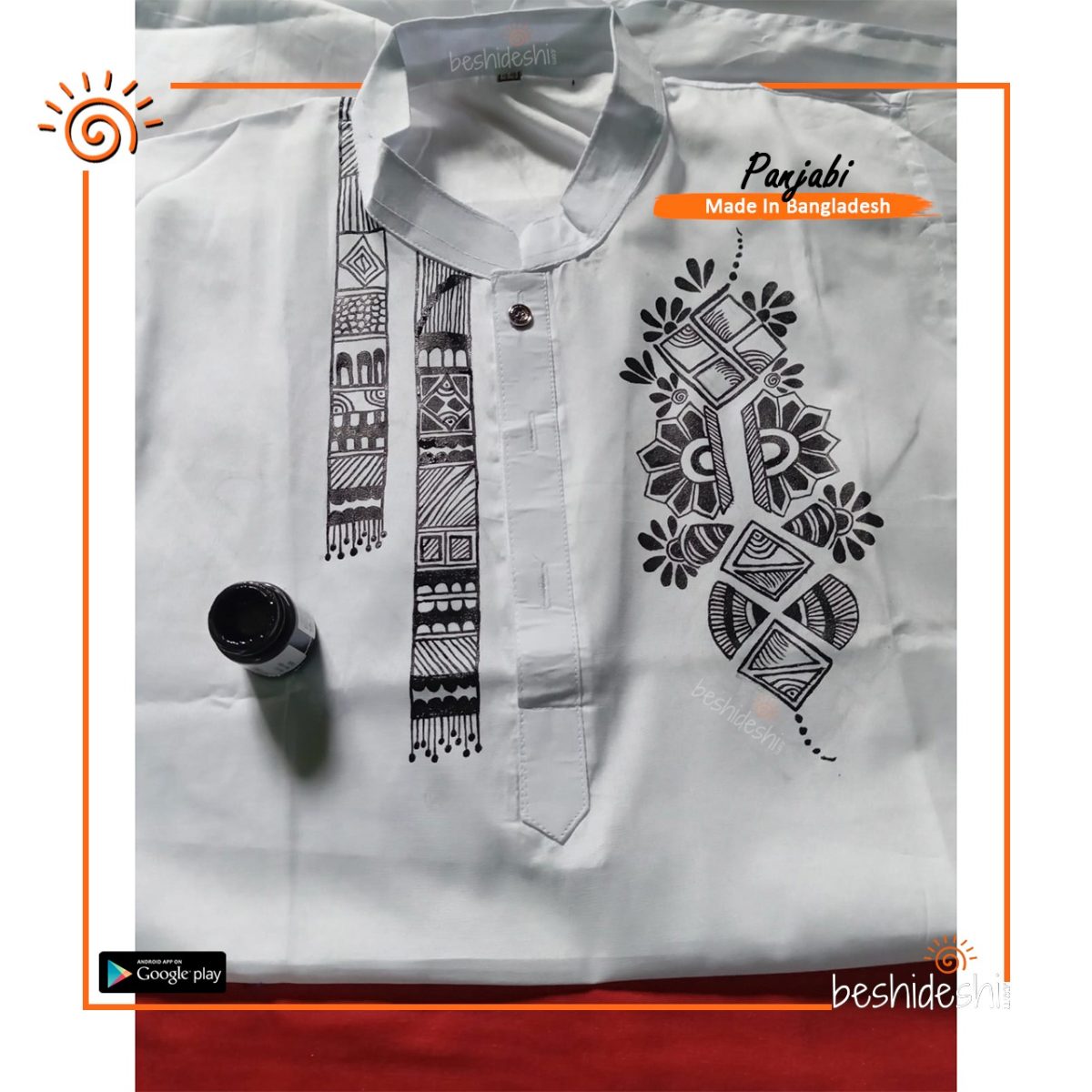 Hand Painted Men's Panjabi