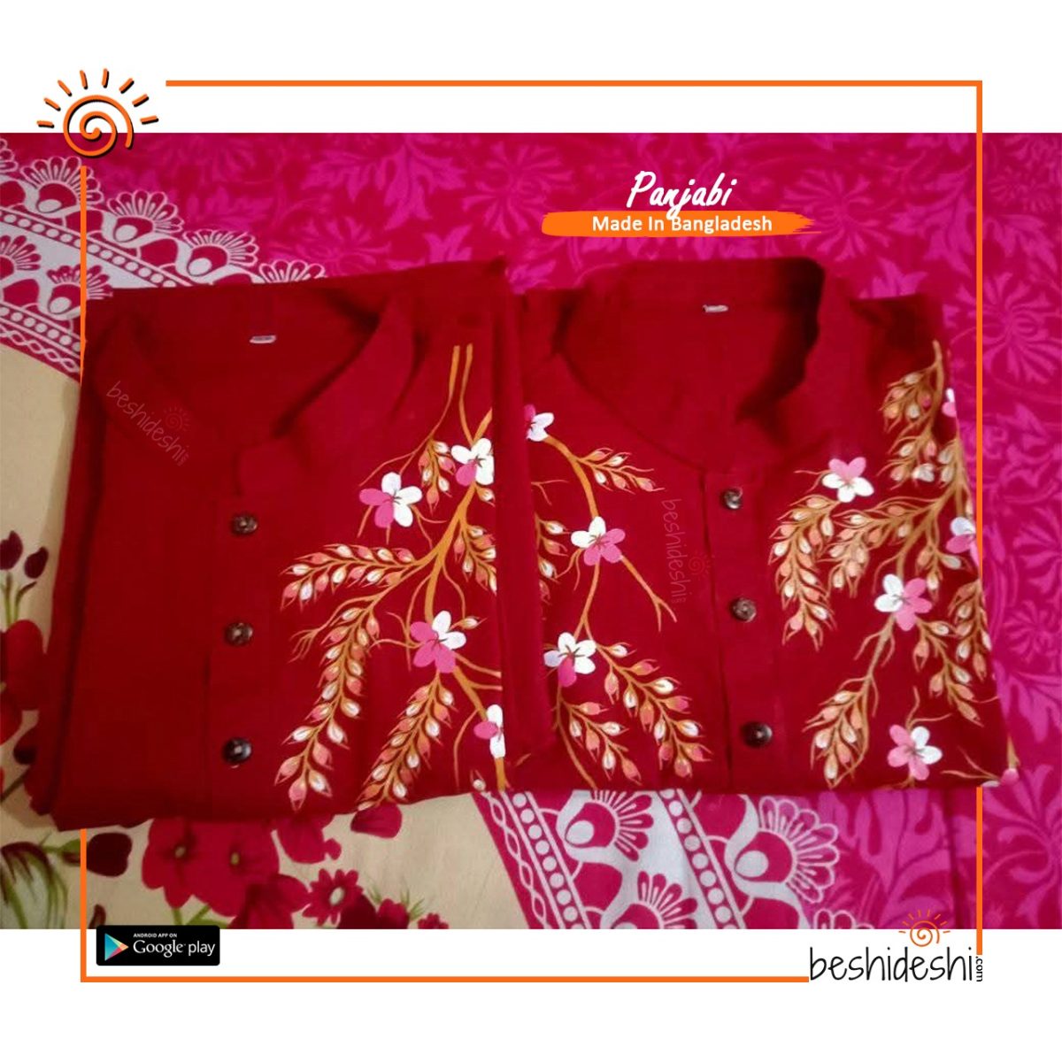 Hand Painted Men's Panjabi