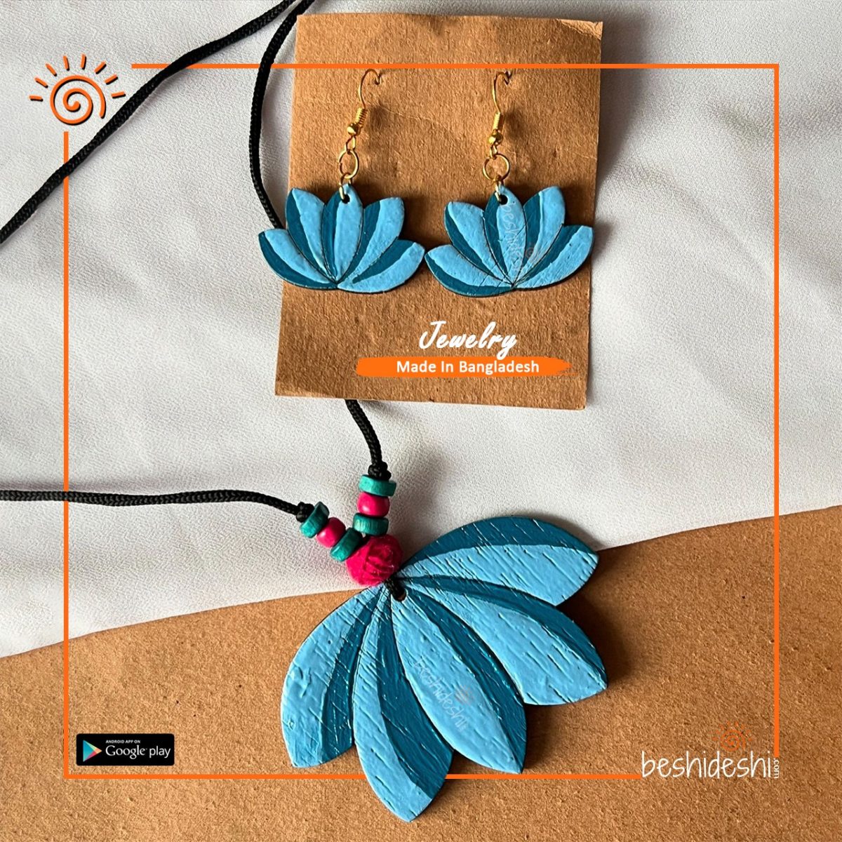 Niladri Wooden Handmade Jewelry Set