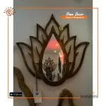 Wooden Water Lily Mirror