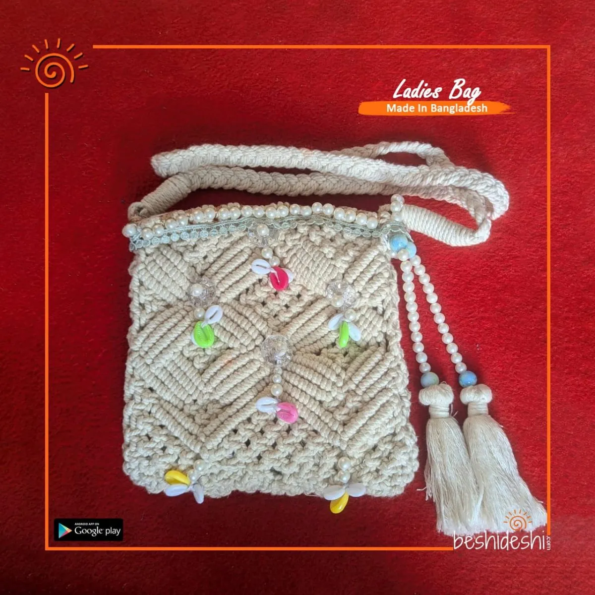 Macramé Crossbody Bag