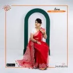 Alpana Semi Muslin Block Print Saree