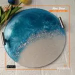 Handmade Resin Round Tray