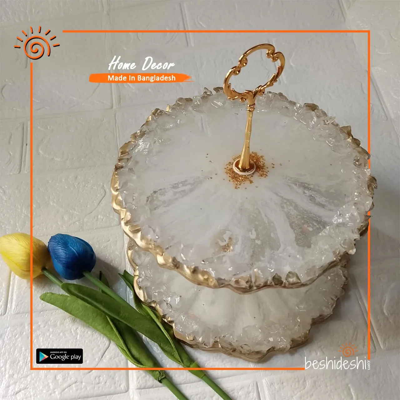 WhatsApp Image 2026-05-19 at 3.59.34 PM Handmade Resin Dessert Stand (2 Layer)