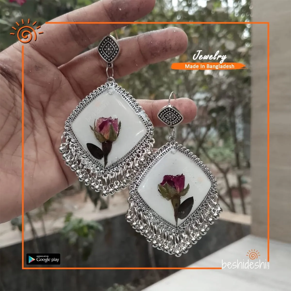 Handmade Resin Jhumka