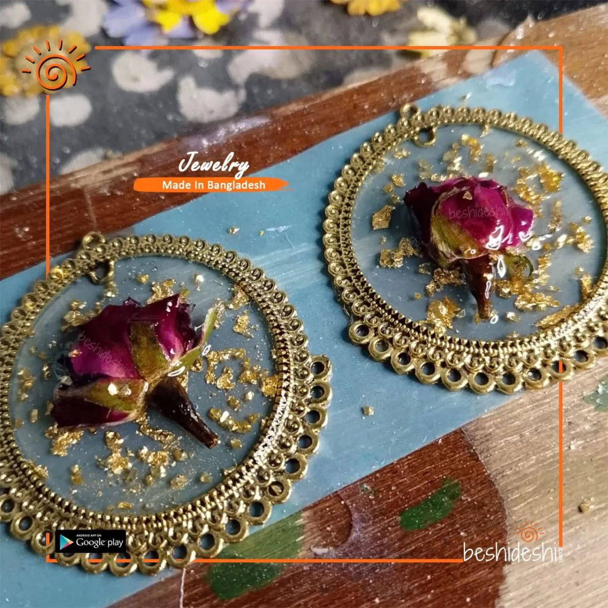 Handmade Resin Jhumka