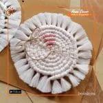 Macrame Coil Coaster With Heart