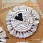 Macrame Coil Coaster With Heart