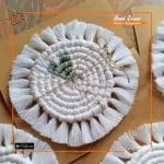 Macrame Coil Coaster With Heart
