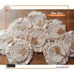 Round Macrame Coil Coaster Set