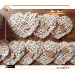 Heart Macrame Coaster Set