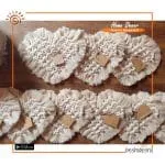 Heart Macrame Coaster Set