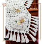 Heart Macrame Daisy Coaster Set