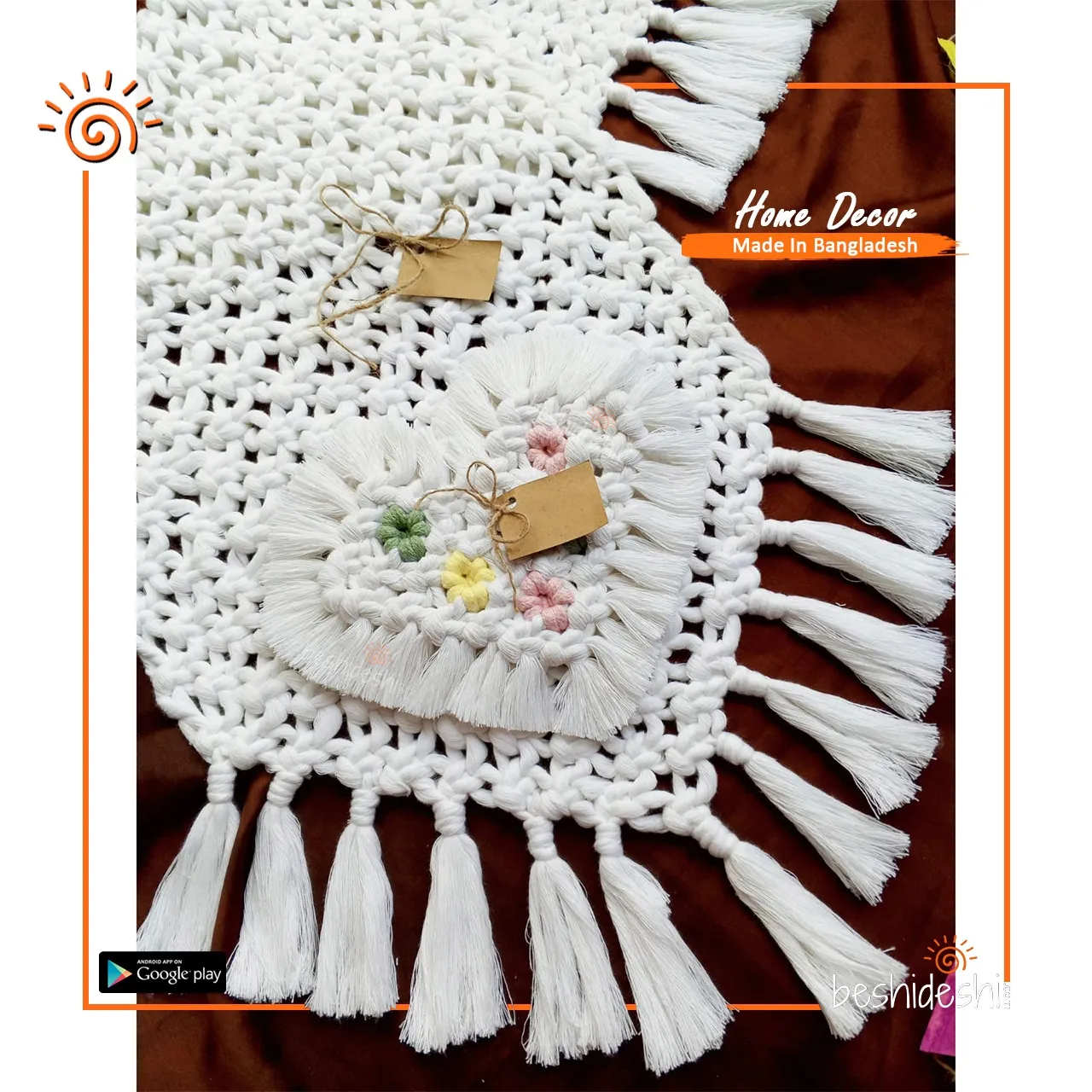 WhatsApp Image 2026-06-07 at 5.56.58 PM (1) Heart Macrame Daisy Coaster Set