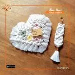 Heart Macrame Daisy Coaster
