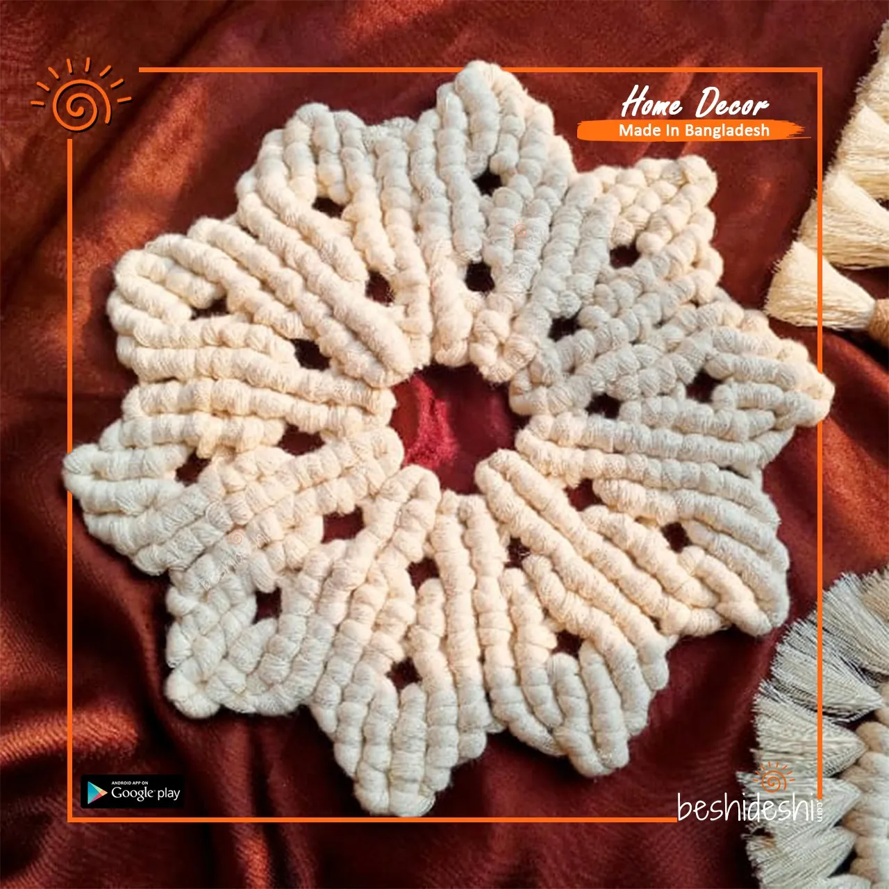 WhatsApp Image 2026-06-07 at 5.56.58 PM (2) Flower Macrame Coaster Set