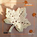Maple Leaf Macrame Coaster