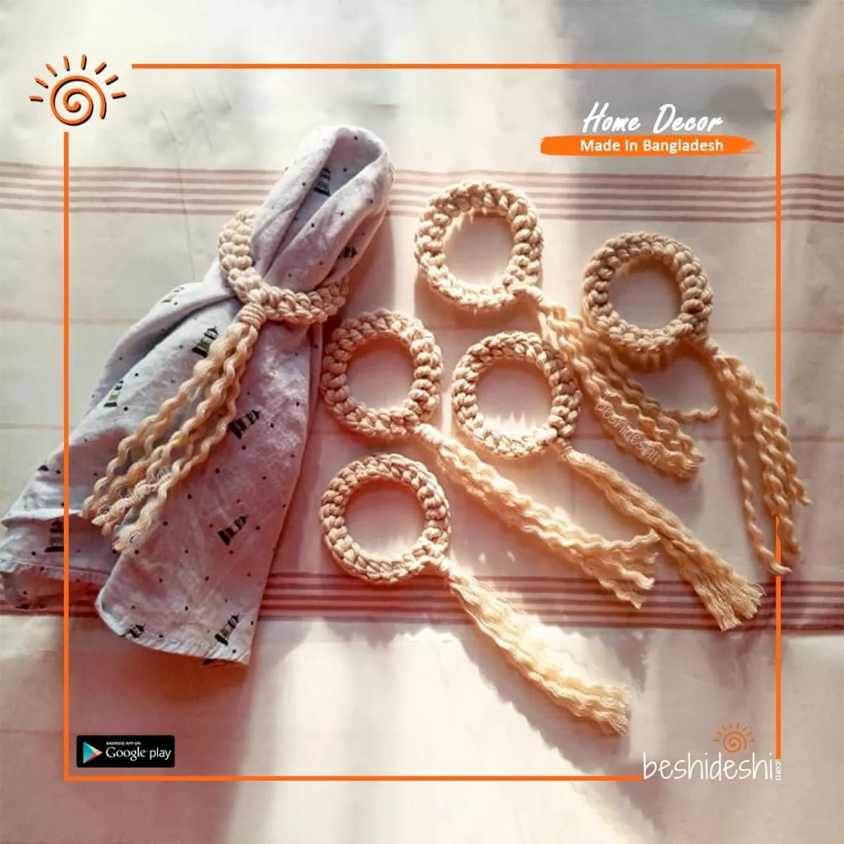 Macrame Napkin Holder Ring