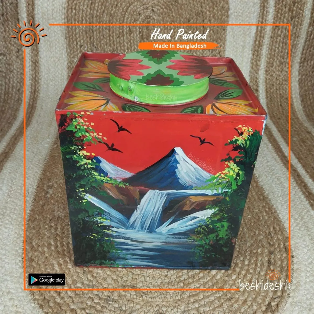 Rickshaw Painted Murir Tin