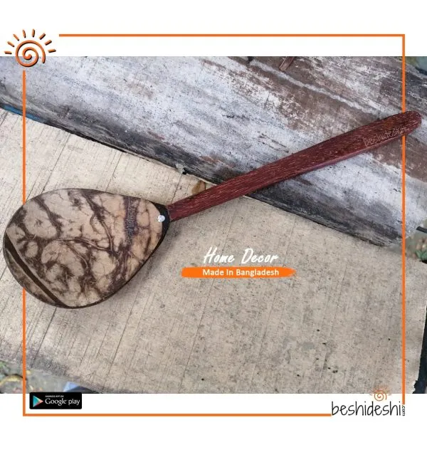 Handmade Coconut Shell Spoon (Large)