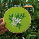 3D Hand Embroidery Hoop Art