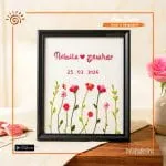 Embroidery Couple Name Frame