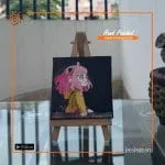 Hand Painted Mini Canvas With Stand