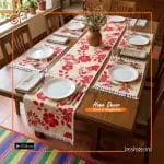 Jute Printed Table Runner Set