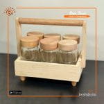 Wooden Spices Jar with Stand